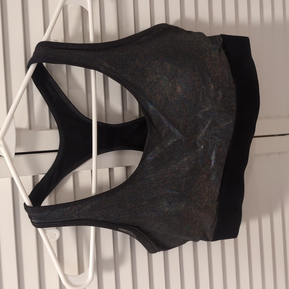 ZYIA Shimmering Black Sports Bra